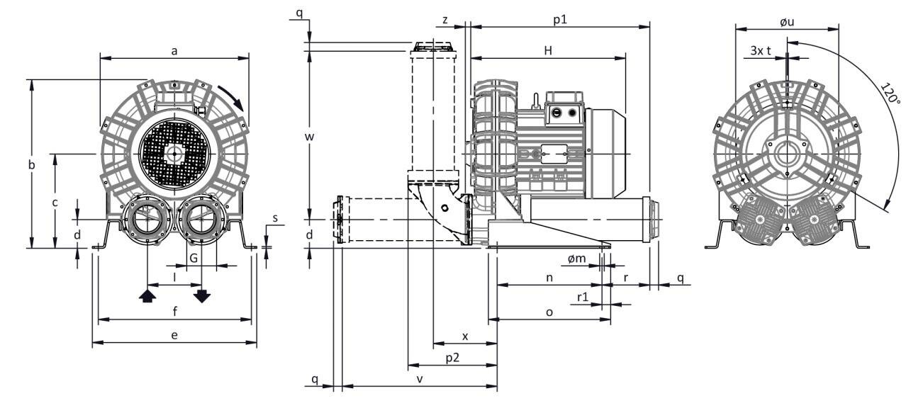 Габаритные размеры (чертеж) FPZ SCL K12 MS 15.0