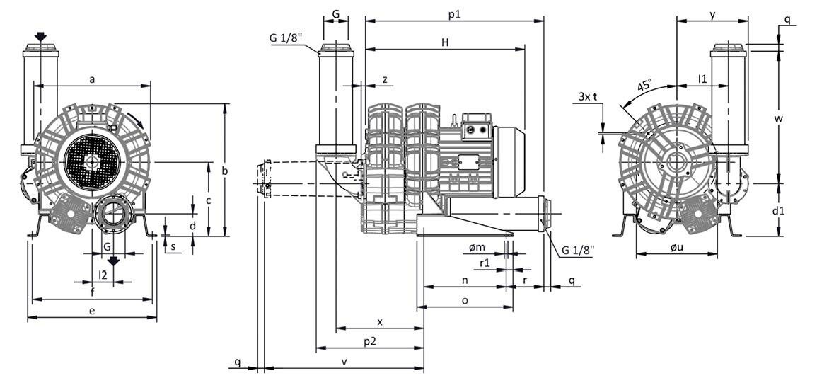 Габаритные размеры (чертеж) FPZ SCL K08 TD 15.0