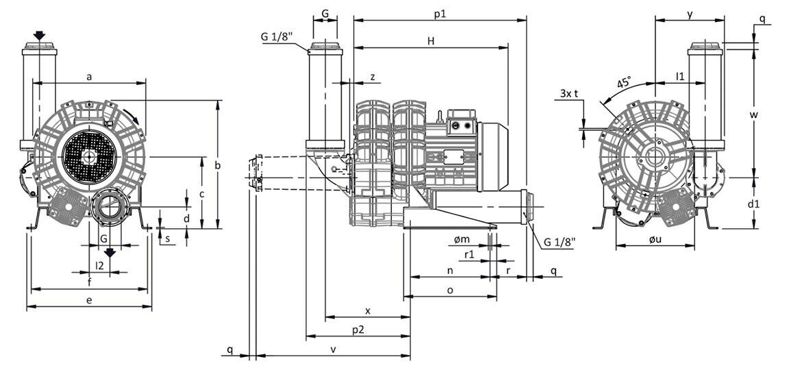 Габаритные размеры (чертеж) FPZ SCL K09 TD 15.0